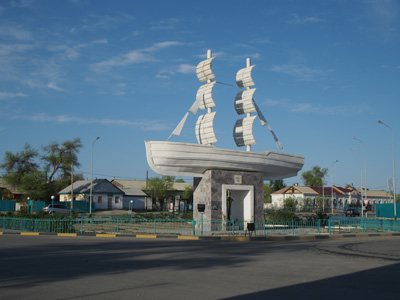 Station ship by day, Aralsk, Kazakhstan 2015